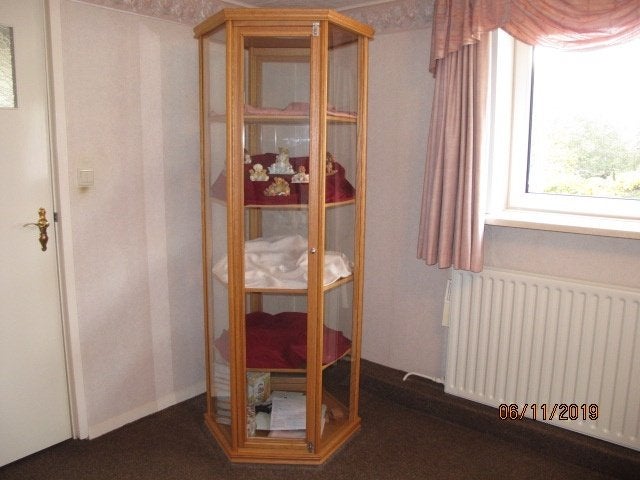 kleinere zeskant vitrine-/showkast - 6-hoekig - luchtdicht, Huis en Inrichting, Ophalen, Glas, Met deur(en), 50 tot 100 cm
