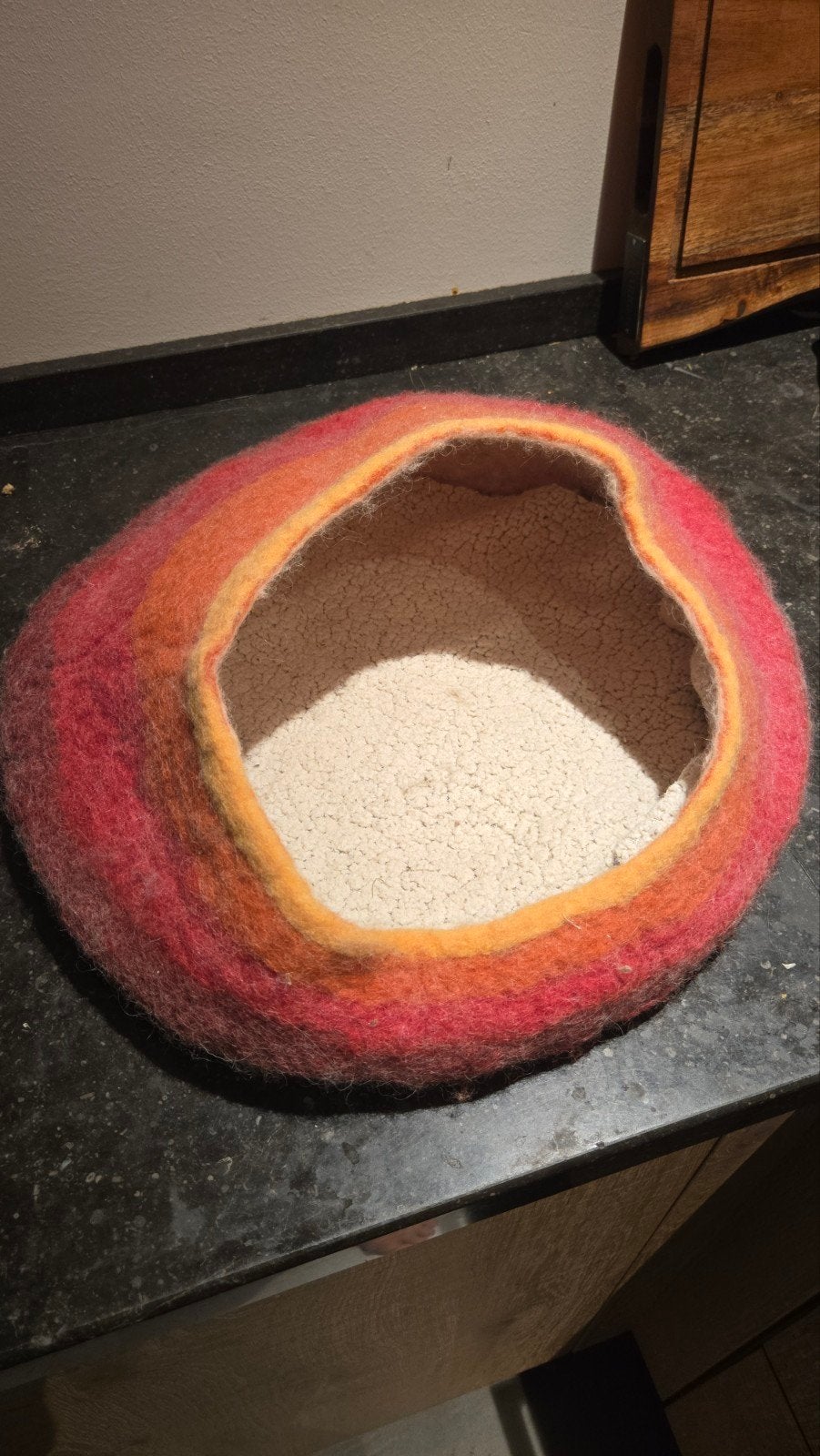 vilten kattenmand, Ophalen of Verzenden, Gebruikt, Vilt