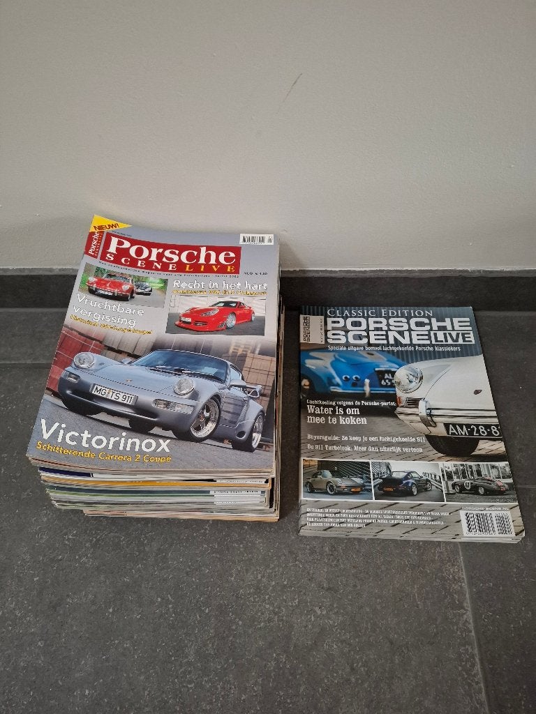 Flinke stapel van 38 stuks Porsche Scene Live - NL -, Boeken, Ophalen, Porsche Scene Live, Zo goed als nieuw, Porsche