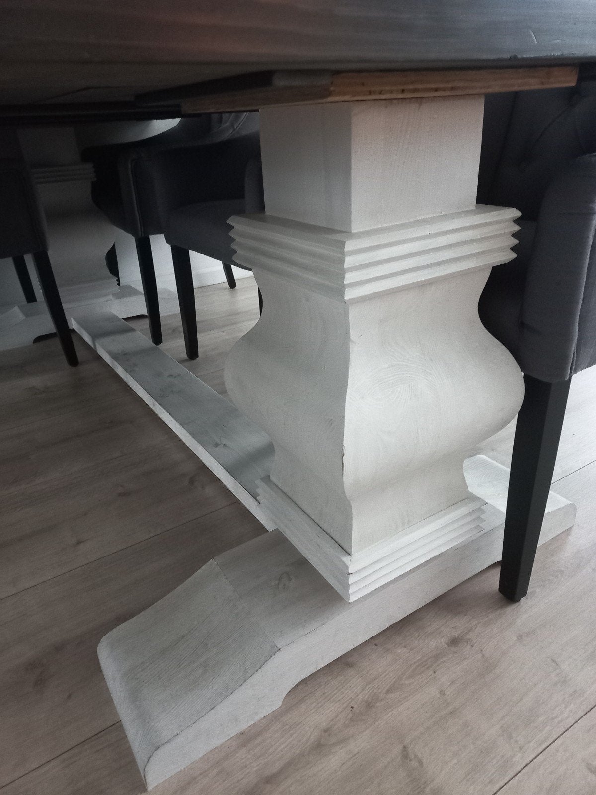 Degelijke tafel met kloosterpoot, Gebruikt, 200 cm of meer, Vijf personen of meer, Rechthoekig