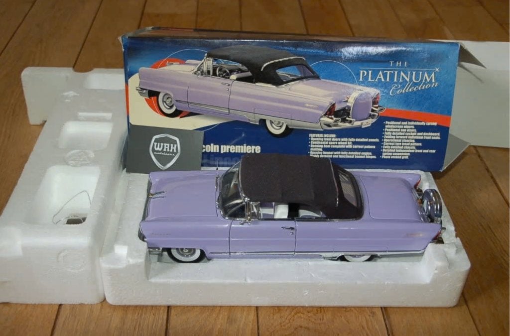1:18 LINCOLN PREMIERE Convertible purple Sun star in box WRH, Verzenden, Zo goed als nieuw, Auto, Sun Star