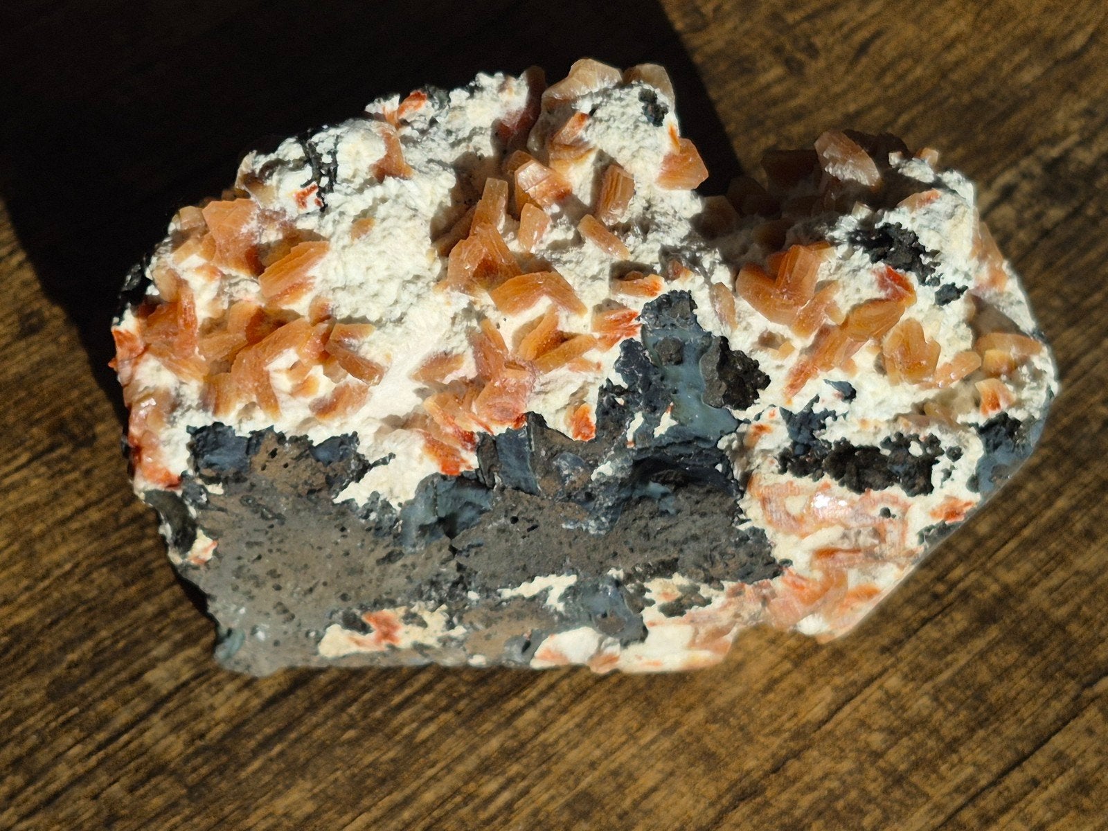 oranje Heulandiet met chalcedoon, Ophalen of Verzenden