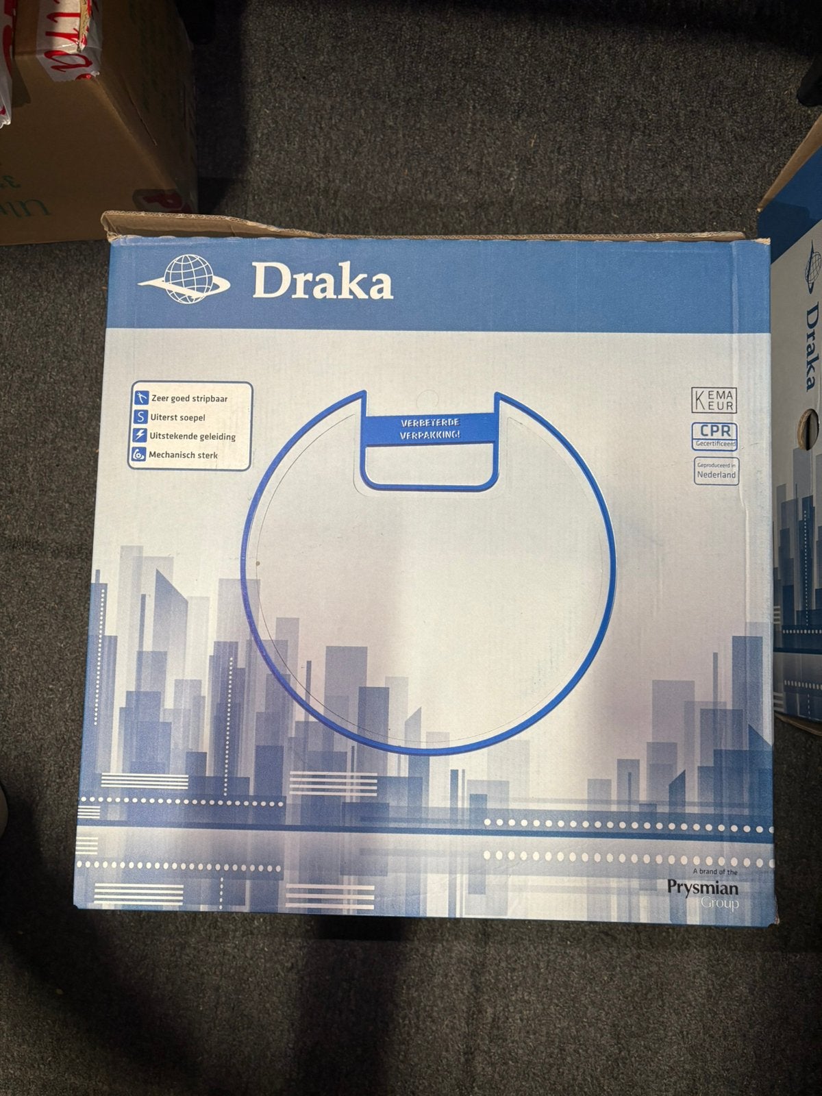 Draka Vult installatiekabel 3-aderig (100 m), Ophalen, Nieuw, Draka, Kabel of Snoer