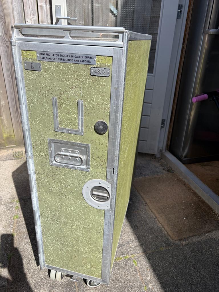 Vintage KLM Vliegtuigtrolley - Full-size Groen, Ophalen, Gebruikt, Overige typen