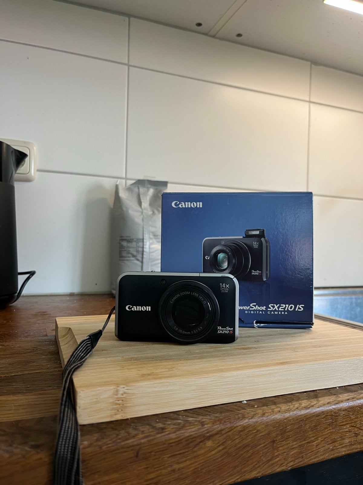 Canon PowerShot SX210 IS Compactcamera - Zwart, Canon, Beeldstabilisatie, Ophalen of Verzenden, Zo goed als nieuw