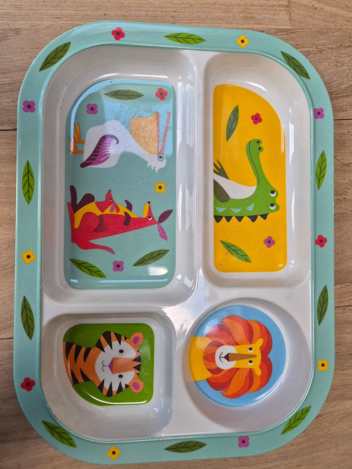 Kinderbord met dierenprint - Bamboe, Ophalen of Verzenden, Gebruikt