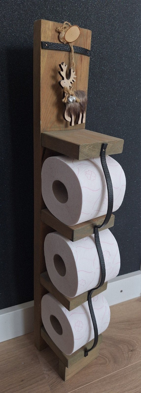 Houten WC rol houder - Landelijke stijl, Ophalen, Zo goed als nieuw, Hout, Landelijk