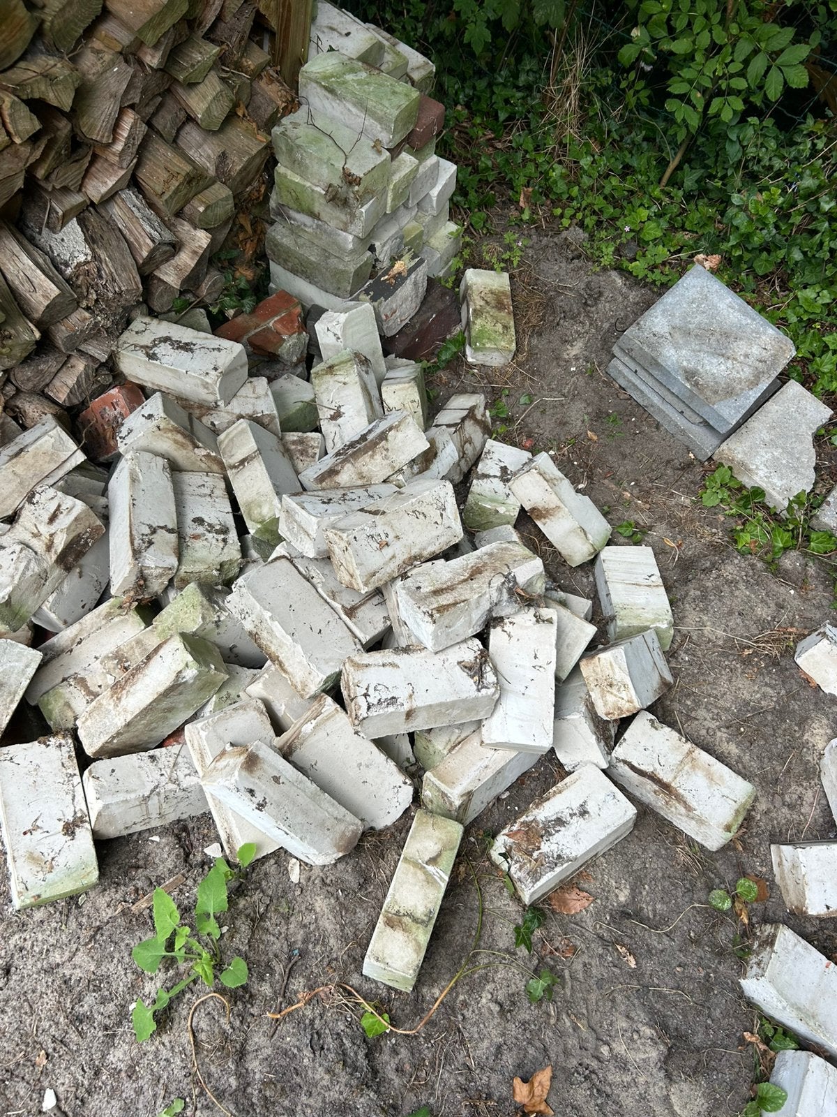 Gratis stenen, Doe-het-zelf en Verbouw, Ophalen, Gebruikt, Kalkzandstenen