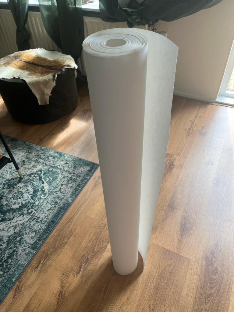 Bouwbehang van Praxis - ongebruikte rol, Doe-het-zelf en Verbouw, Zeil en Folie, Ophalen, Zo goed als nieuw, 15 m² of meer, Folie