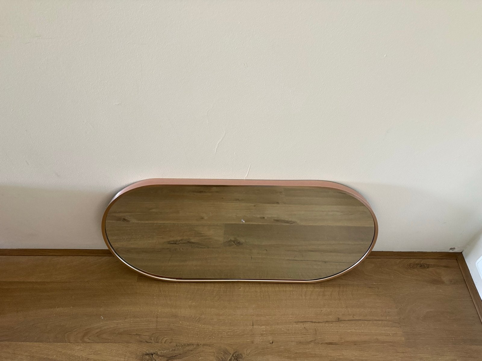 Spiegel met rosegouden rand - 100x40cm, Huis en Inrichting, Ophalen, Minder dan 50 cm, 100 tot 150 cm, Zo goed als nieuw