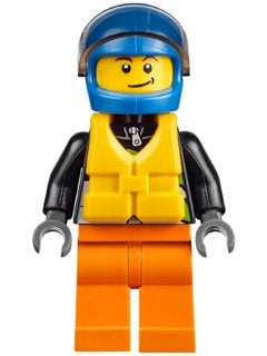 LEGO City cty0542 Xtreme Powerboat Driver, Male, Brown, Lego, Ophalen of Verzenden, Minifiguur, City
