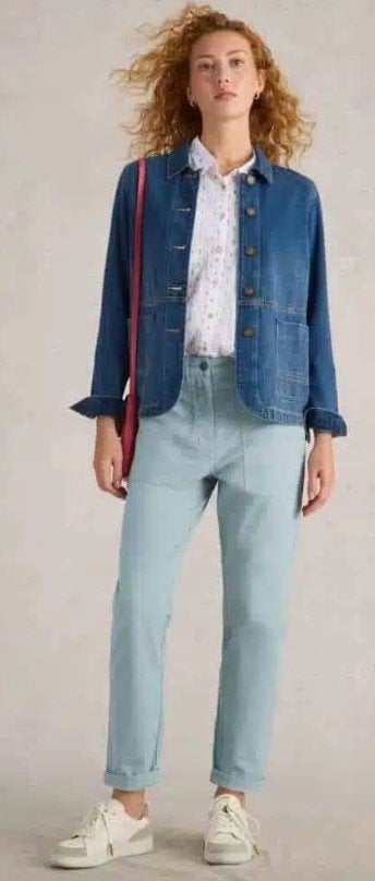 Lichtblauwe Twister chino 46 van White stuff, Kleding | Dames, Blauw, Maat 46/48 (XL) of groter, Nieuw, Ophalen of Verzenden
