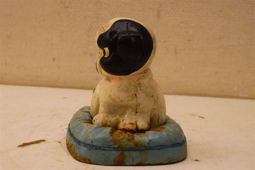 Gietijzeren beeld van een hondje 47846, Ophalen of Verzenden, Gebruikt, Dier