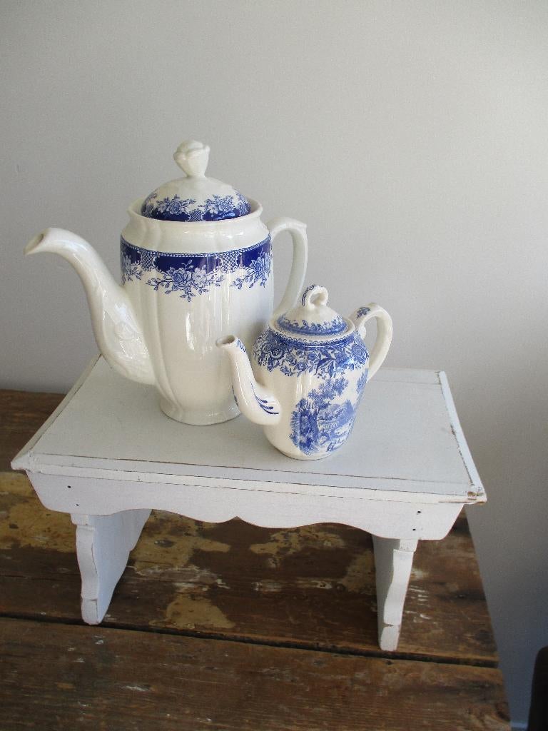 brocante koffiepot met theepotje van Boch, Ophalen of Verzenden