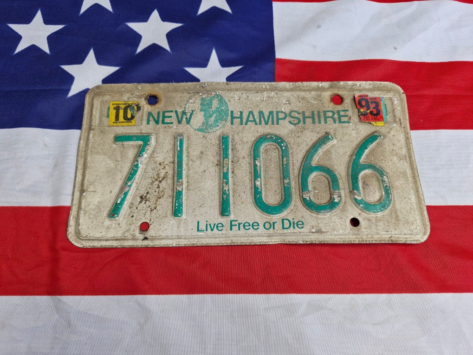 New Hampshire Kentekenplaat USA Nummerbord Nummerplaat Licen, Verzenden, Gebruikt, Auto's