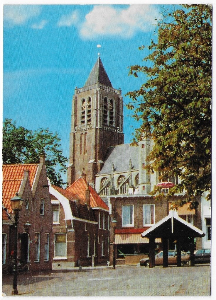 Tholen Ned herv Kerk ongelopen Ansichtkaart ( B4851 ), Ophalen of Verzenden, 1940 tot 1960, Ongelopen