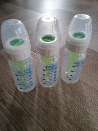 3x Dr Brown's 120ml flessen, smalle hals, Ophalen of Verzenden, Gebruikt, Overige typen, Dr. Brown's