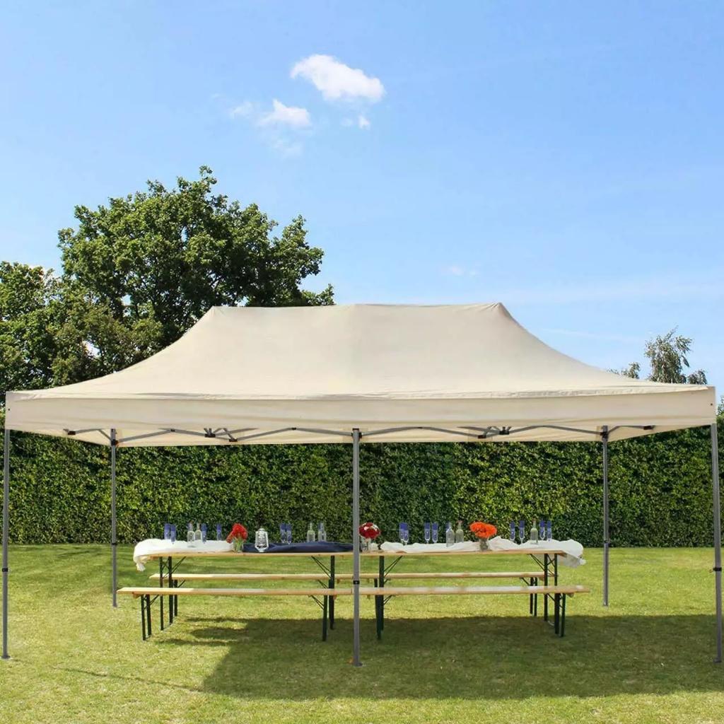 Professional Partytent Vouwtent Met Panoramavieuw 3x6m Creme, Opvouwbaar, Partytent, Nieuw, Ophalen of Verzenden