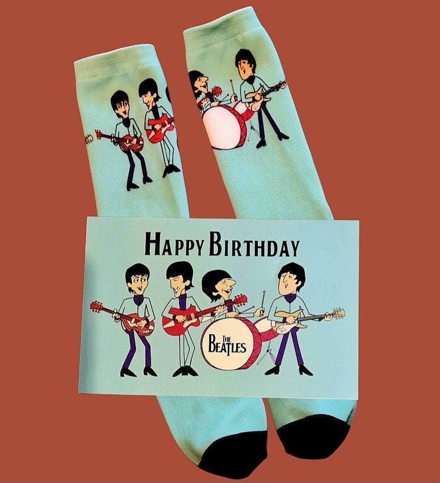 THE BEATLES SOKKEN + VERJAARDAGS KAART THE BEATLES, Ophalen of Verzenden, Nieuw