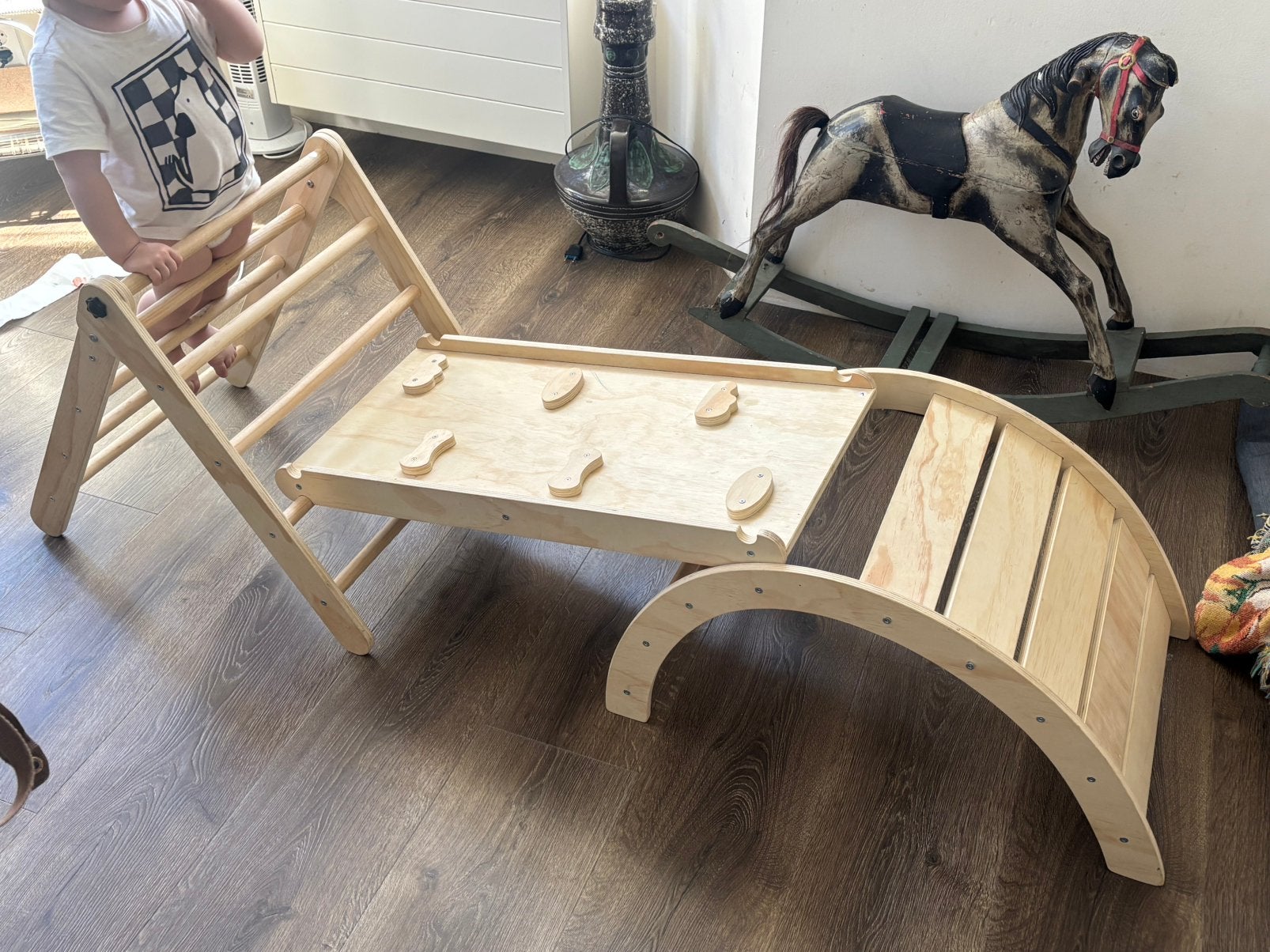 Houten montessori peuter klimrek, Ophalen of Verzenden, Zo goed als nieuw
