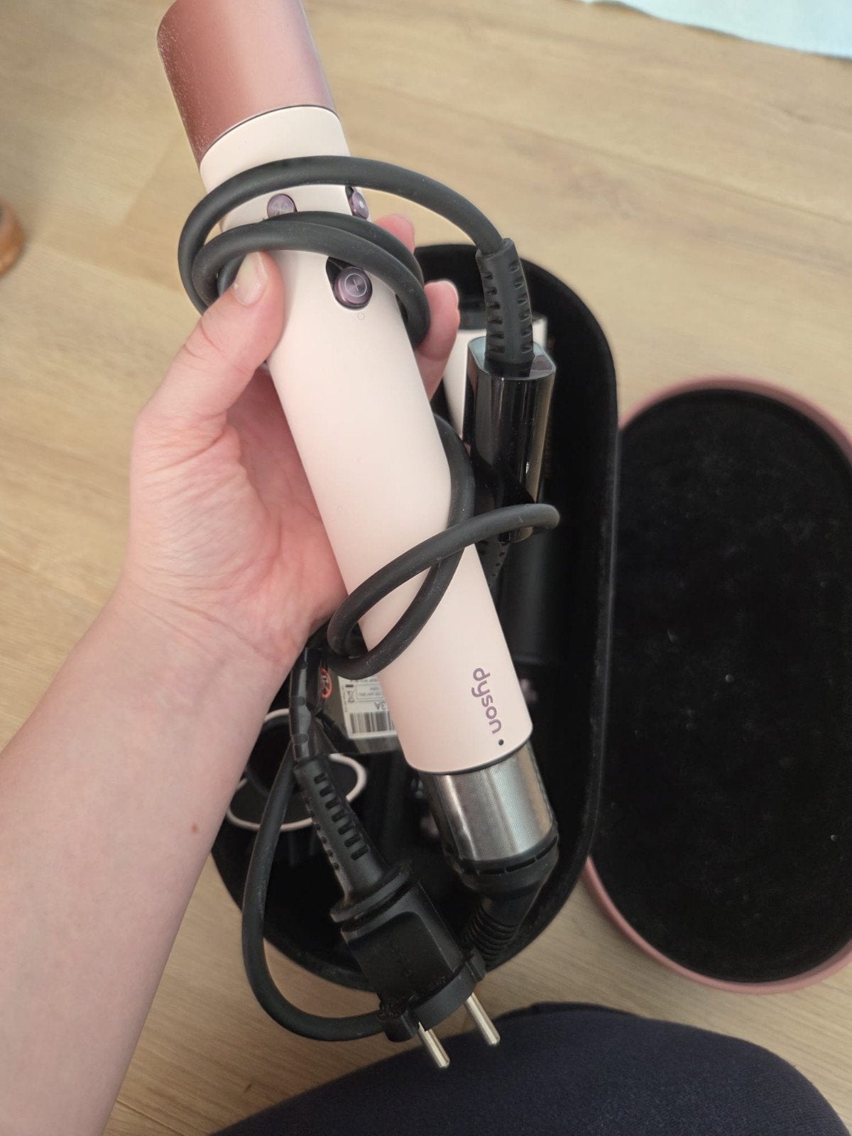 Dyson Airwrap Complete Long Rose, Ophalen of Verzenden, Gebruikt, Föhn of Haardroger