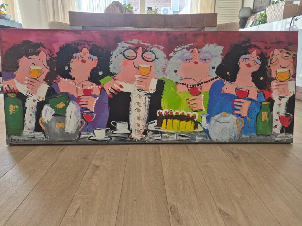 Mooie 'dikke dames' schilderij een echte eye catcher!, Ophalen