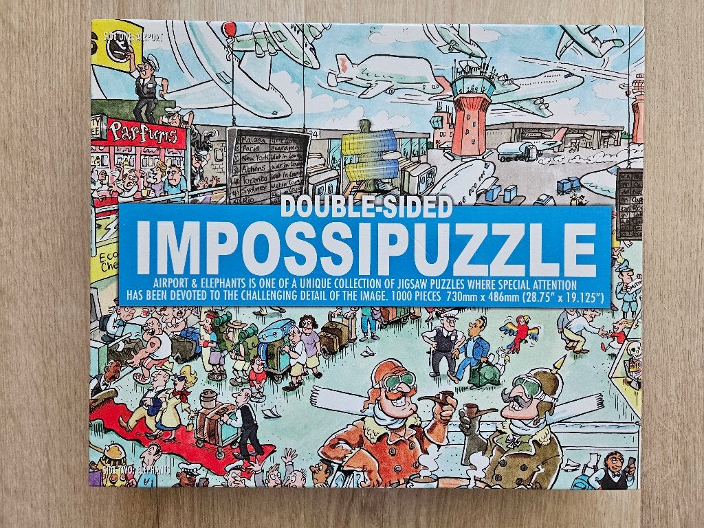 Dubbelzijdig bedrukte "impossipuzzle" 1000 stukjes, Ophalen of Verzenden, 500 t/m 1500 stukjes, Zo goed als nieuw, Legpuzzel