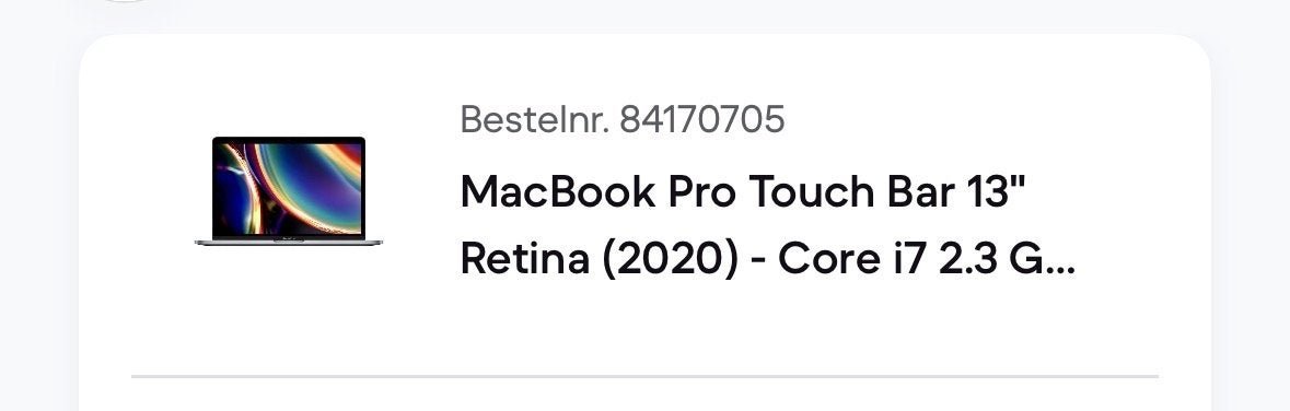 MacBook Pro Touch Bar 13" Retina (2020) - Core i7 2.3 G, MacBook Pro, 2 tot 3 Ghz, Qwerty, 13 inch