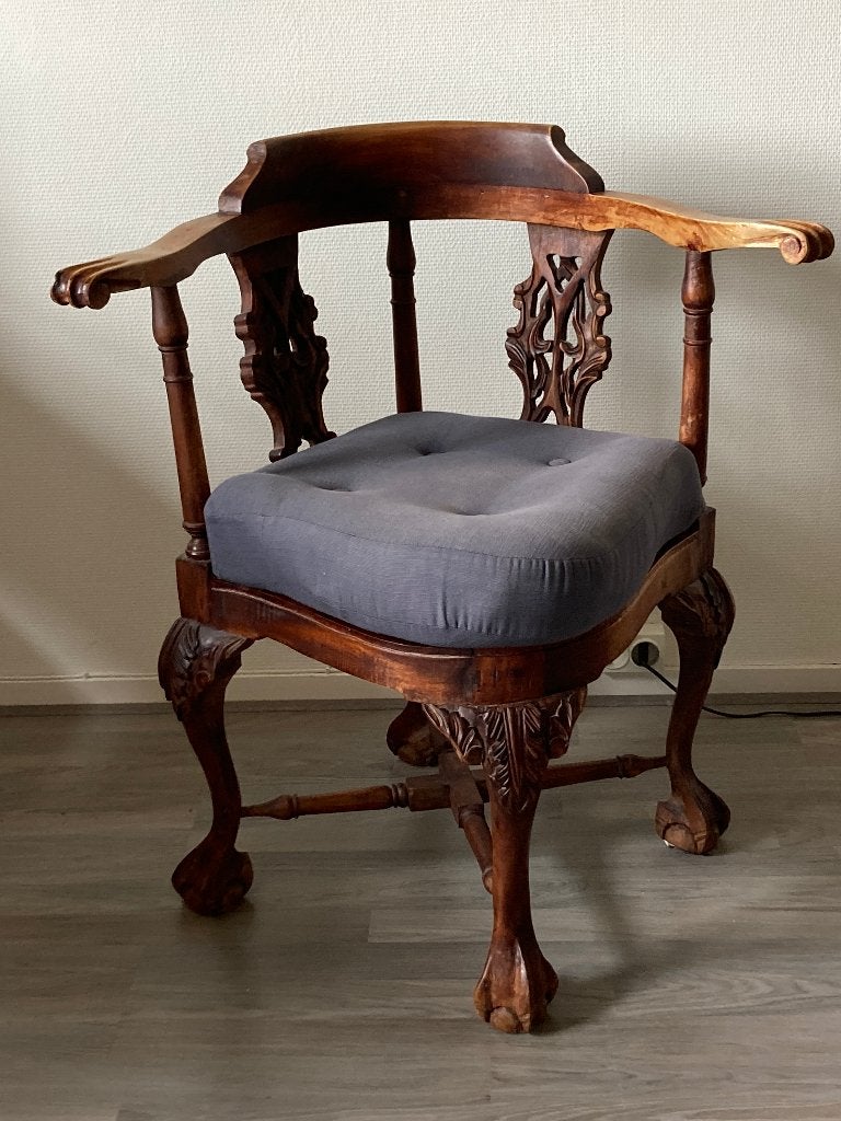 chesterfield hoekstoel, Huis en Inrichting, Stoelen, Ophalen, Gebruikt, Bruin, Koloniaal