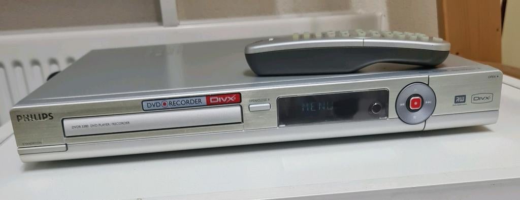 Philips dvdr3380 cd dvd speler recorder + afstandsbediening, Ophalen of Verzenden, Gebruikt, Dvd-recorder, Philips