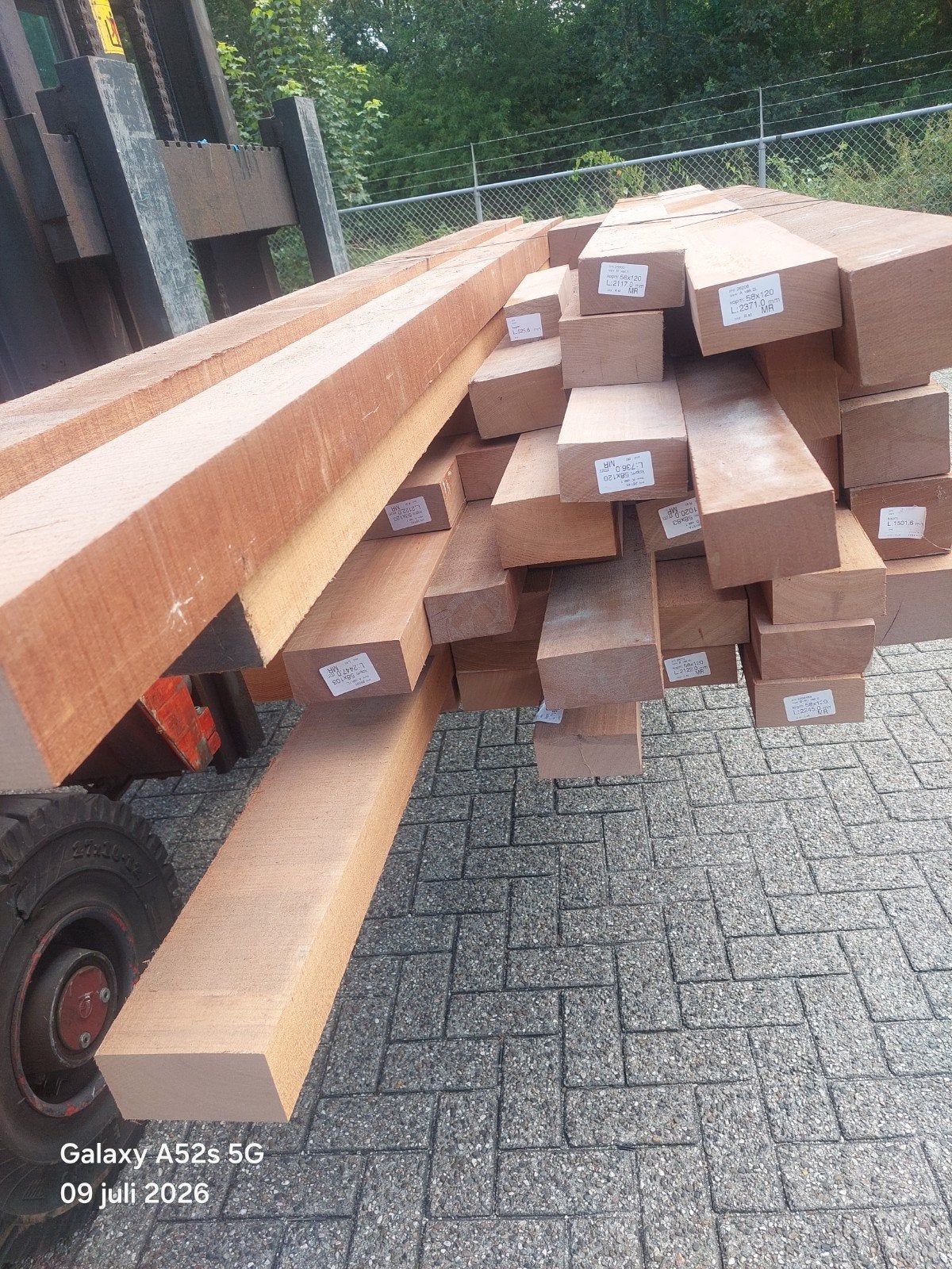 Kachel houtgedroogd meranti, Minder dan 3 m³, Ophalen