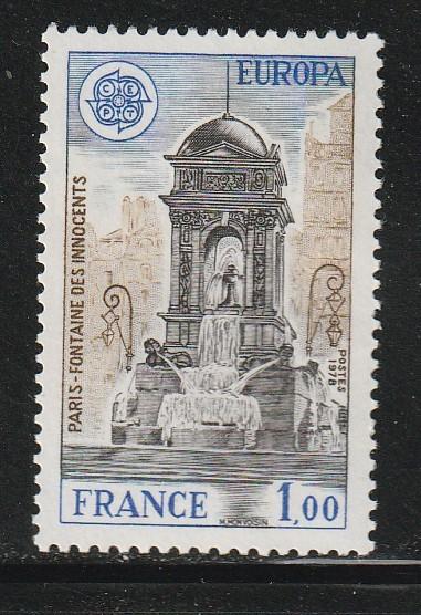 Verenigd Europa 1978 - Frankrijk - Fontein des Innocent, Ophalen, Postfris, Overige thema's