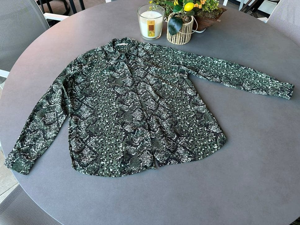Zwart/groen/witte Sissy-Boy blouse, maat M = L, Maat 42/44 (L), Sissy-Boy, Zo goed als nieuw, Meerkleurig