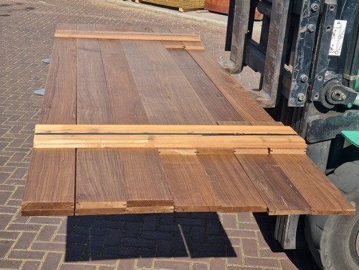 4.8 m2 Hardhouten planken geschaafd - nr: HP186, Tuin en Terras, Ophalen, Planken, Nieuw, Hardhout