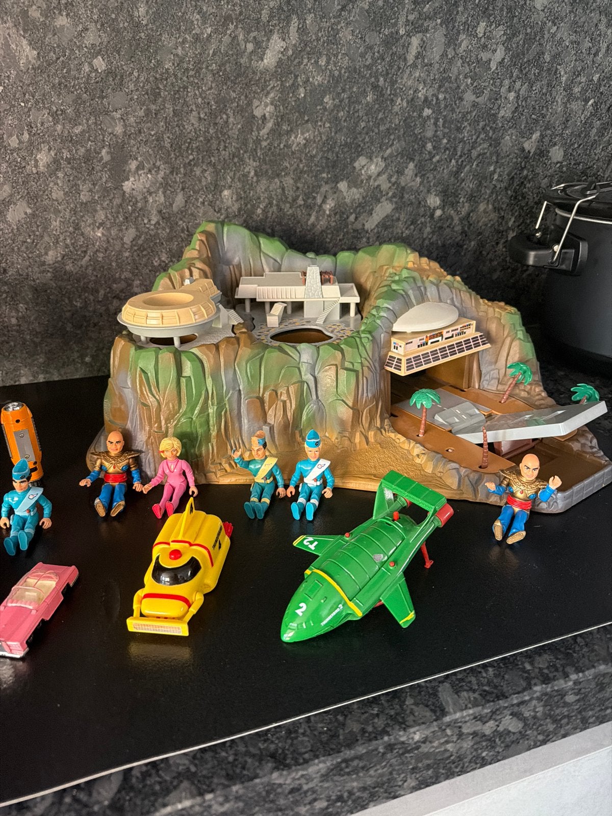 Thunderbirds Tracy Island Speelset met Figuren en Voertuigen, Ophalen of Verzenden, Gebruikt