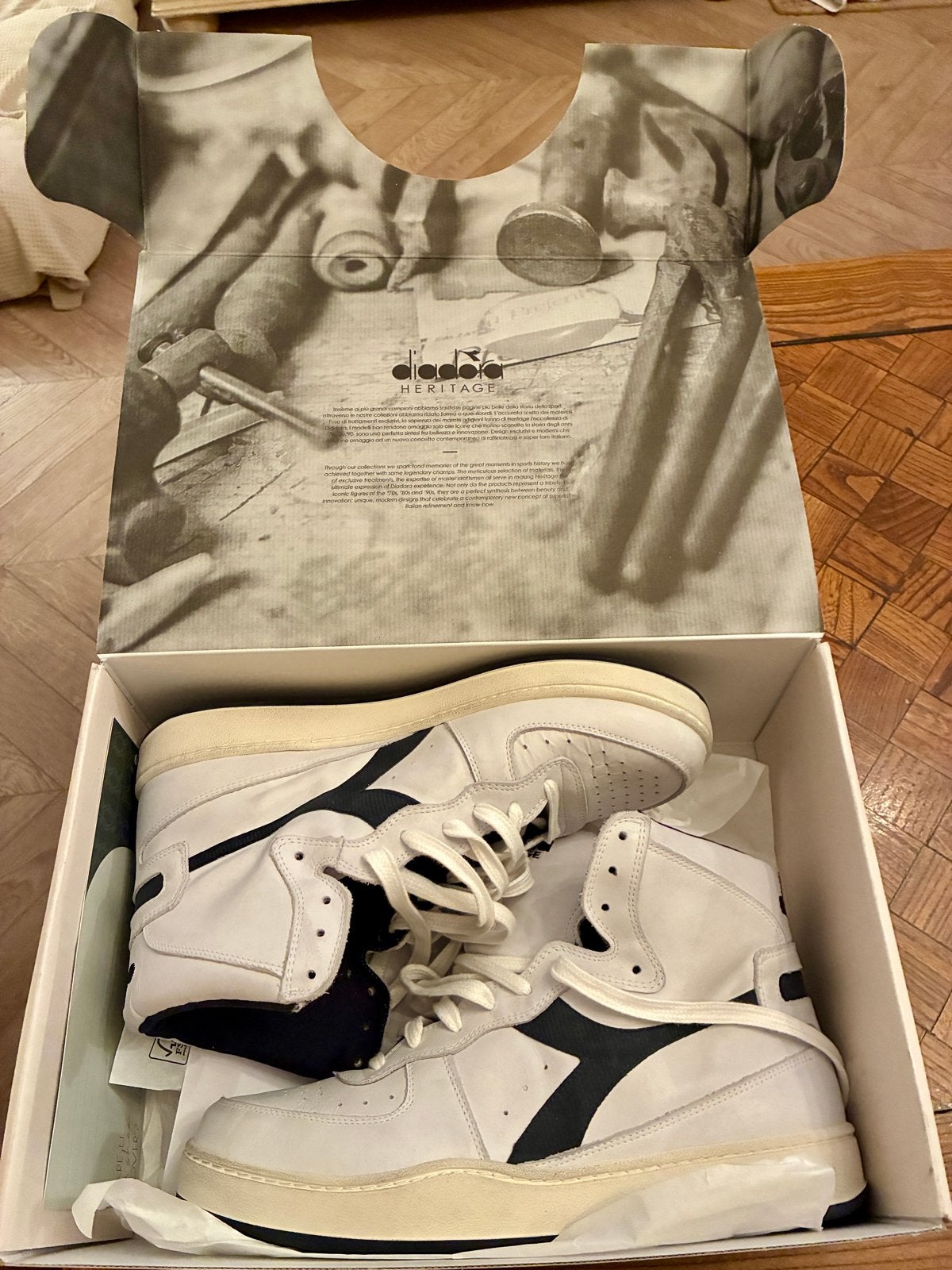Diadora Heritage Mi Basket Sneakers - Nieuw, Ophalen of Verzenden, Nieuw, Wit, Sneakers of Gympen