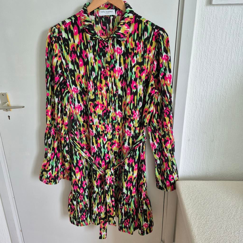 LOFTY MANNER Jurk Maat L - Zeer Goed, Kleding | Dames, Jurken, LOFTY MANNER, Overige kleuren, Maat 42/44 (L), Ophalen of Verzenden