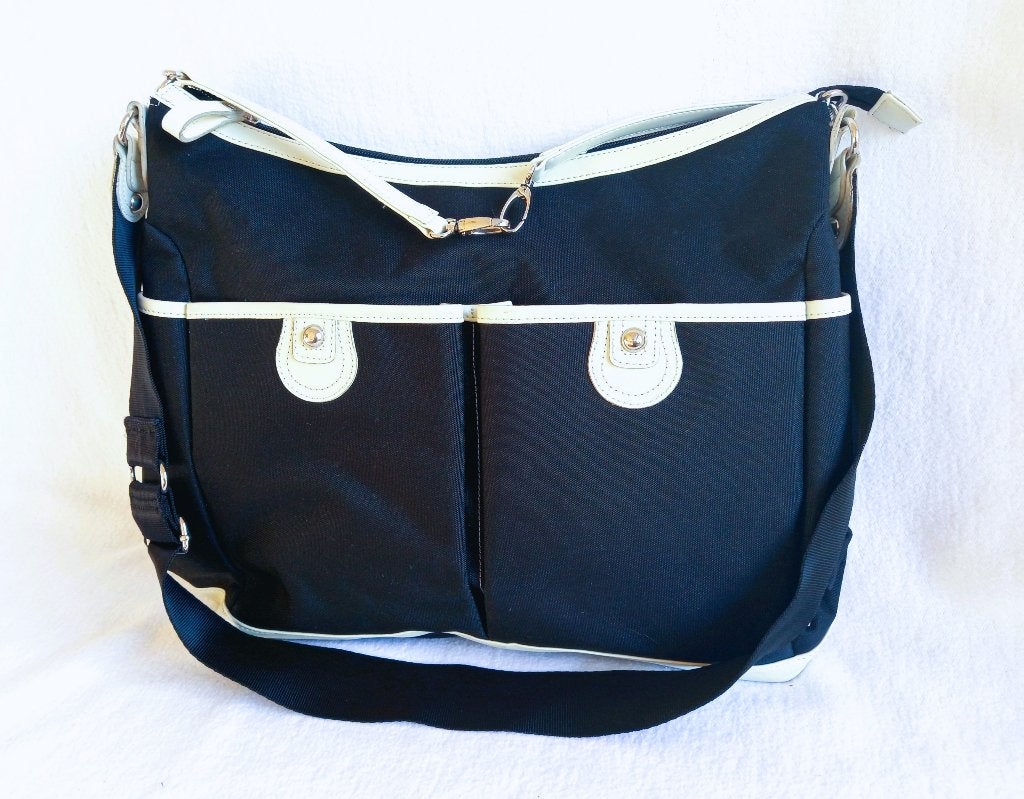 Luiertas - Oioi Pocket Hobo - zwart cremewit -, Ophalen of Verzenden, Gebruikt, Schoudertas