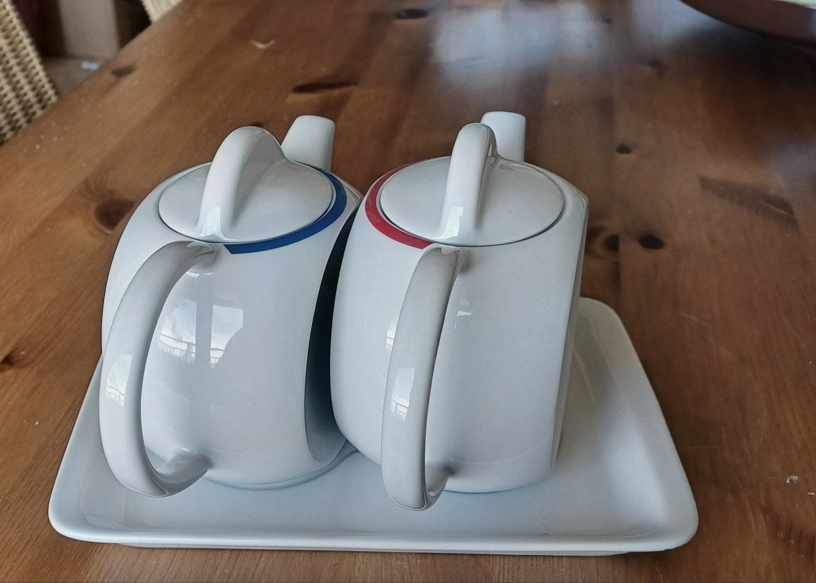 Dubbele Theepot Douwe Egberts - Seltmann Weiden, Huis en Inrichting, Keuken | Servies, Ophalen, Overige merken, Overige typen