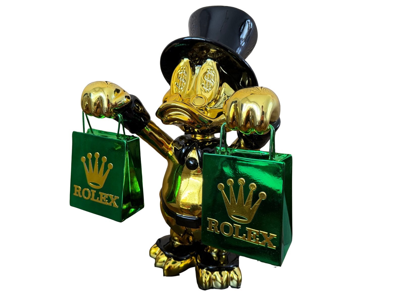 Dagobert Duck met Rolex tassen - Kunstbeeld Lior Lior24, Ophalen of Verzenden, Nieuw