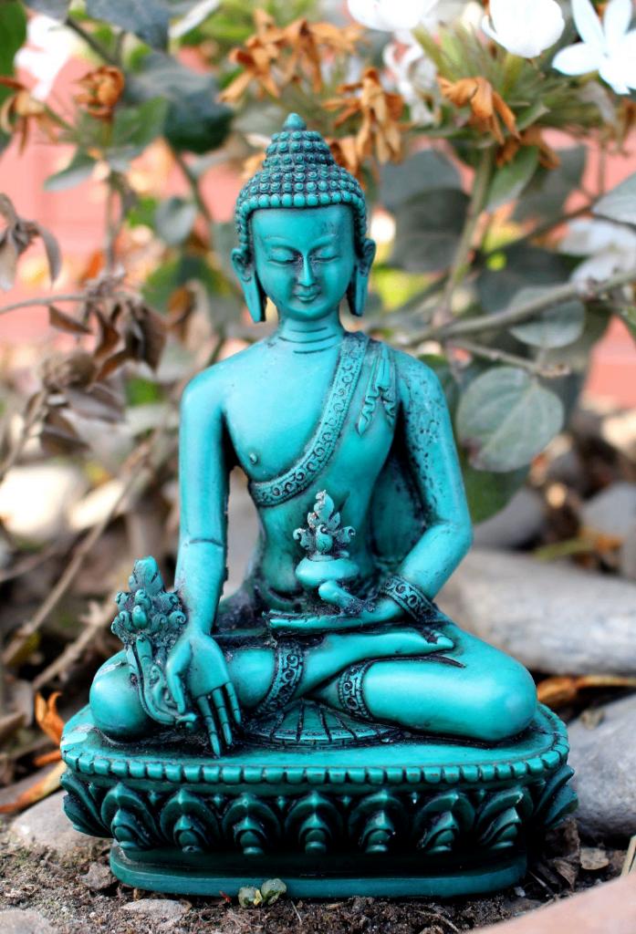 Groen medicine Boeddha beeld, Verzenden, Nieuw, Nepalhandwerk.nl, Nepalhandwerk.nl