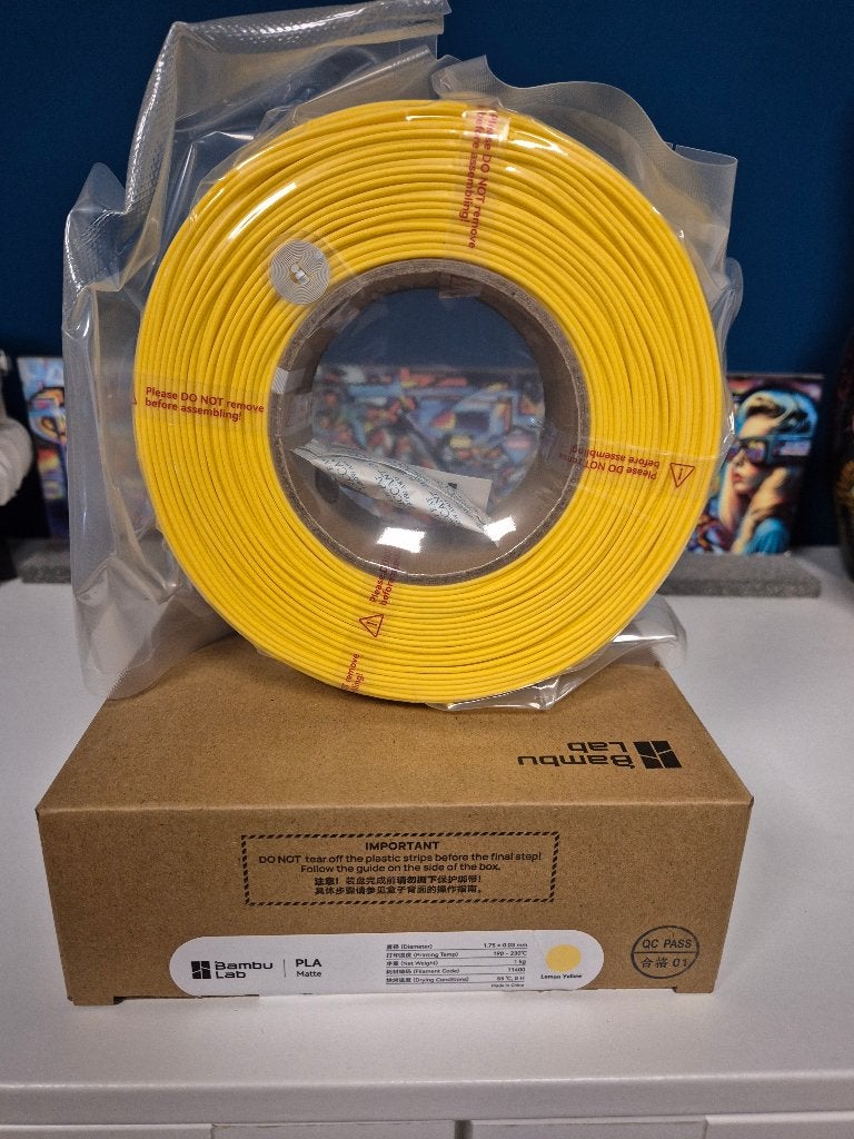 Bambu Lab PLA Matte refill - Lemon Yellow (1kg), Computers en Software, Ophalen of Verzenden, Nieuw, Filamentrollen