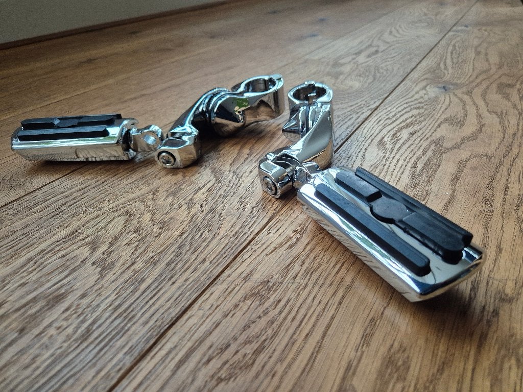Highway voetsteunen pegs snelweg roadster steunen chroom, Motoren, Ophalen
