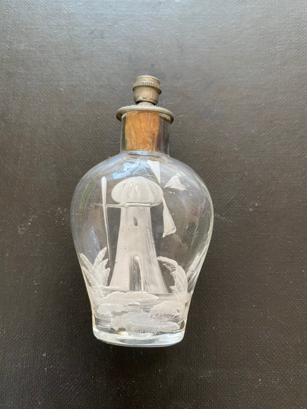 BOLDOOT flesje met schildering. 7.5x4 cm met origineel dopje, Ophalen of Verzenden, Zo goed als nieuw, Miniatuur