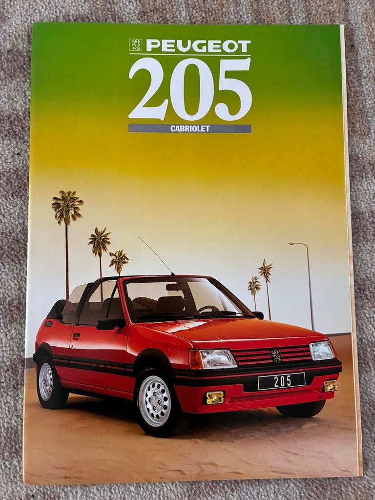 Peugeot 205 Cabriolet brochure 1988, Boeken, Ophalen of Verzenden, Zo goed als nieuw, Peugeot