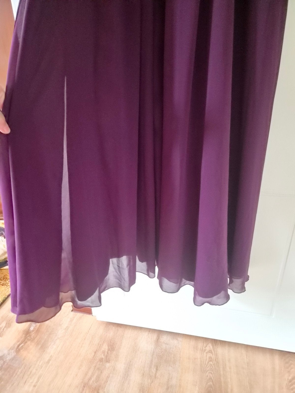 Elegante diep paarse avondjurk, maat M, Kleding | Dames, Maat 38/40 (M), Verzenden, Paars, Gedragen