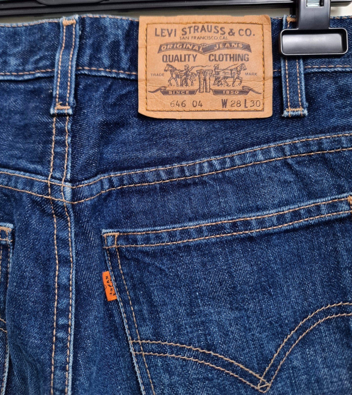 Levi Strauss model 646 maat w28 l30 Orange Tab blauw mooi, Ophalen, Gedragen, Blauw