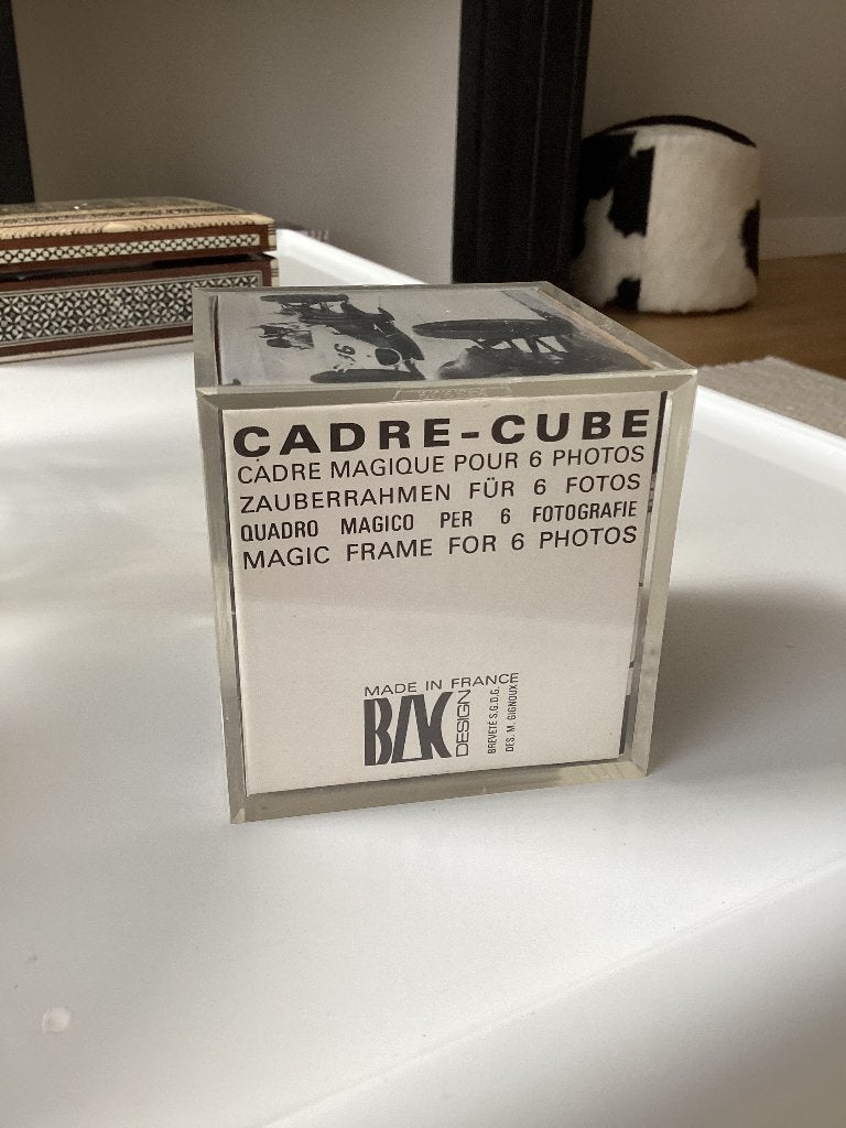 Vintage BLK Design Cadre Cube France Fotolijst Photoframe, Antiek en Kunst, Ophalen, Kunststof