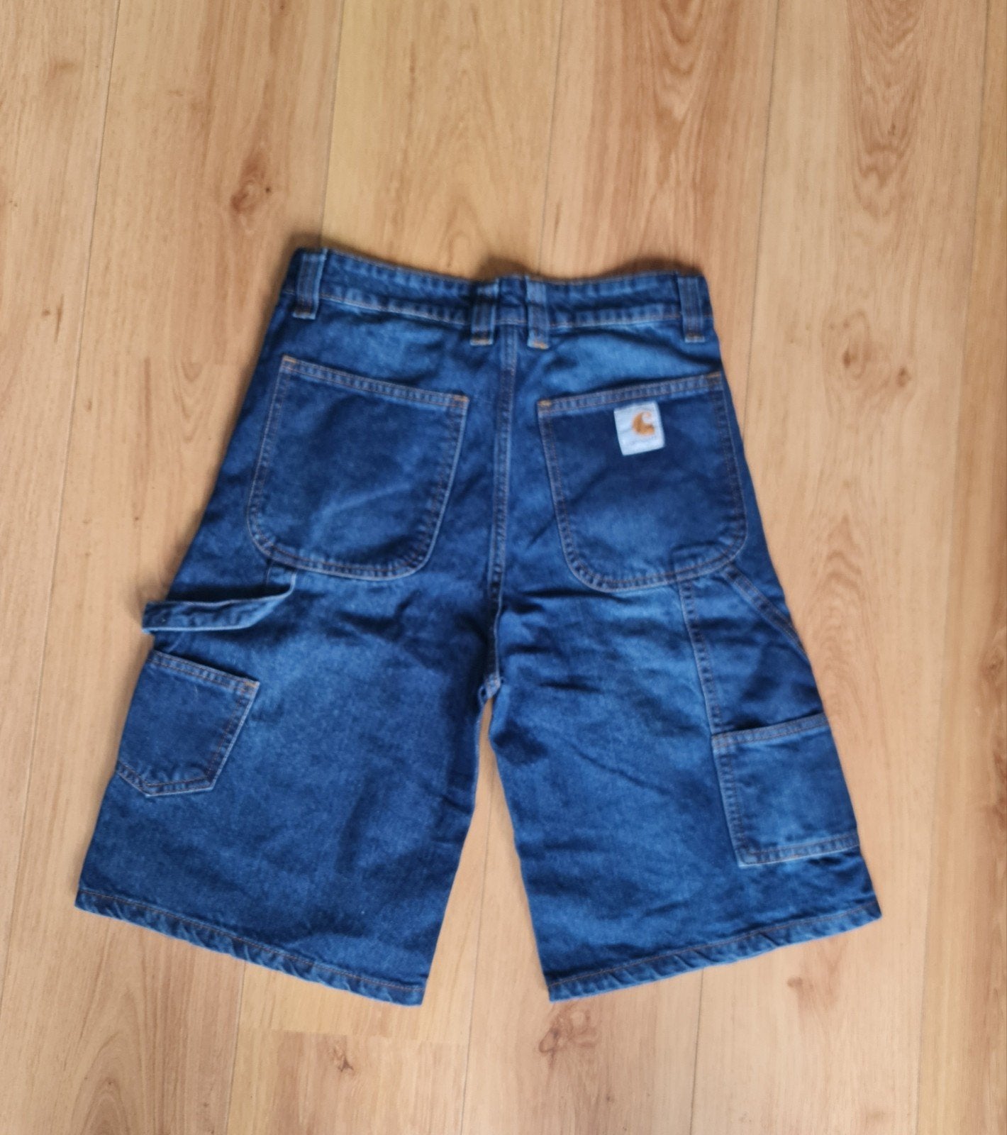 Carhartt denim kortebroek maat 30, Carhartt, Nieuw, W32 (confectie 46) of kleiner, Verzenden