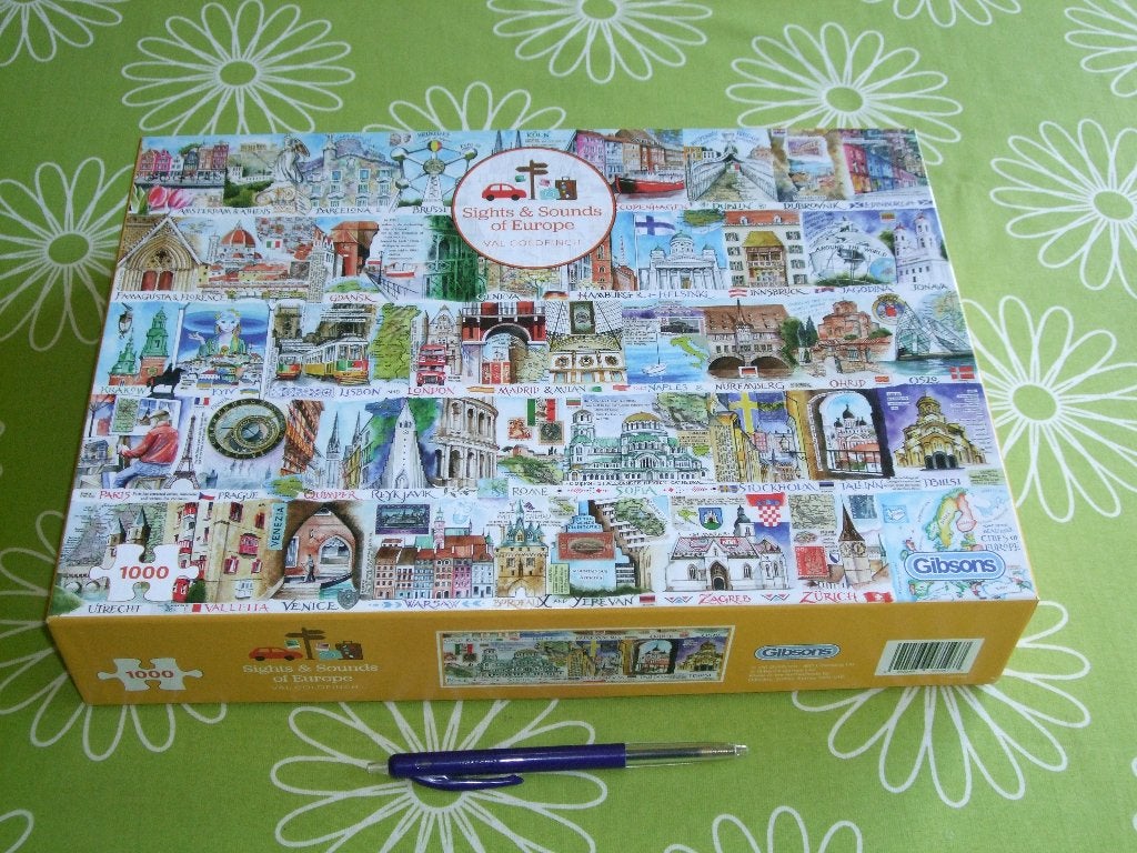 Sights & sounds of Europe - Gibsons puzzel - 1000 stukjes, Ophalen of Verzenden, 500 t/m 1500 stukjes, Zo goed als nieuw, Legpuzzel